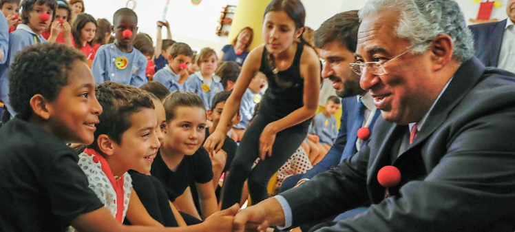 António Costa celebrou a alegria no Dia da Criança