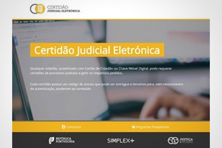 Certidão judicial eletrónica já disponível