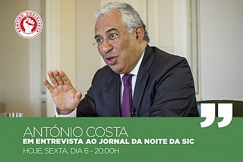 António Costa em entrevista na SIC