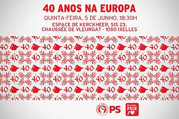 PS e PSOE de Bruxelas celebram juntos aniversário da adesão de Portugal e Espanha à UE