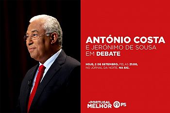 António Costa em debate com Jerónimo de Sousa