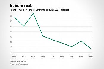 Diminuição dos incêndios rurais