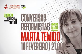 Marta Temido em direto nas ‘Conversas Reformistas’ da JS